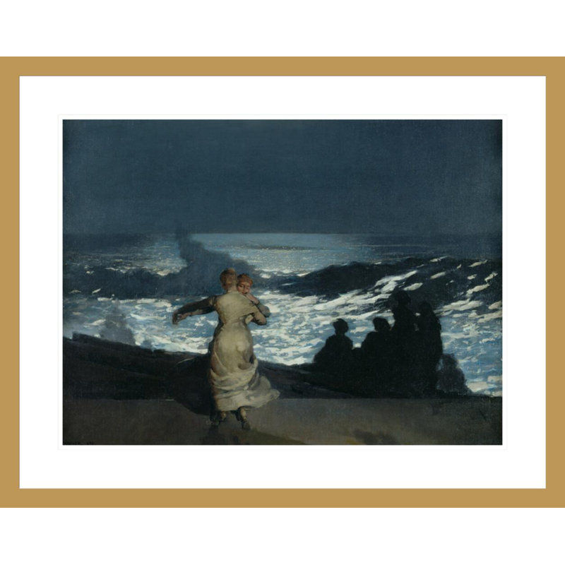 «Summer Night» par Winslow Homer - impression giclée encadrée, H 23,5 po x l 29,44 po