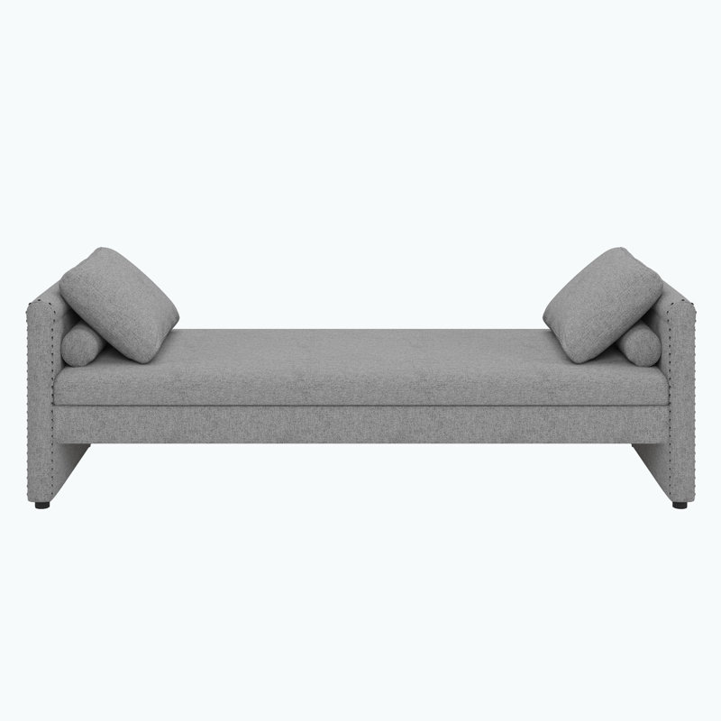 Pual Linen Upholstered Bench, Gray