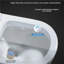 Toilette allongée noire silencieuse et anti-odeur 1,85 gallons par minute (siège inclus)-111593507
