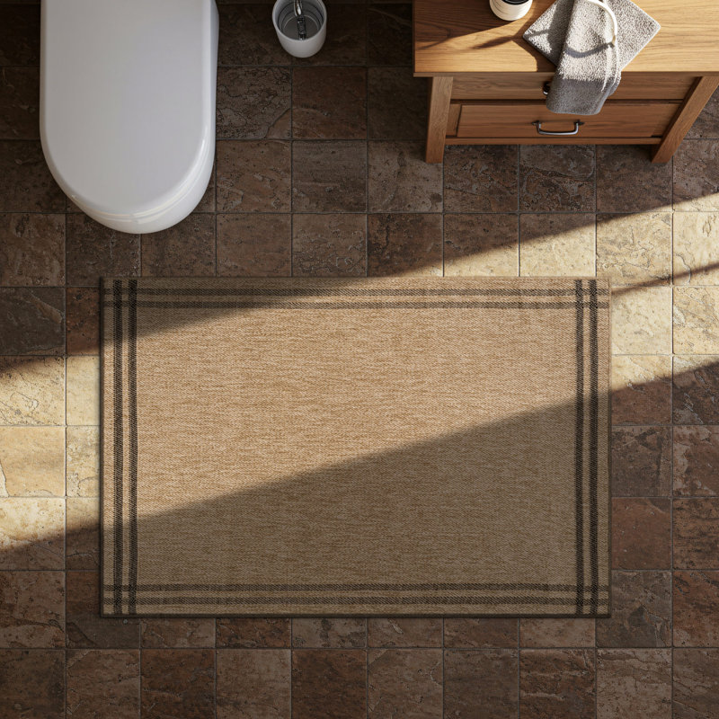 Indoor Outdoor Area Rug, Beige, Rectangle 2' x 3'