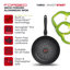 Tower T800306 SmartStart Forged 28cm Aluminium Wok with Aeroglide Pro Non-Stick Coating, Induction Compatible