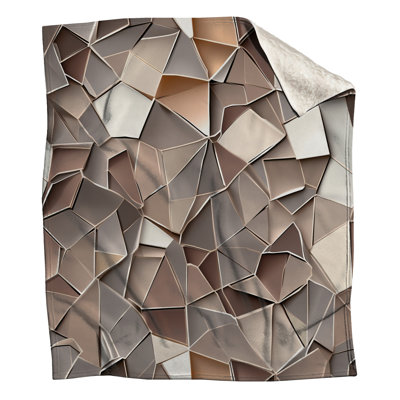Couvertures en mosaïque géométrique beige