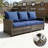 Decksplore 72" Wicker Patio Sofa with Cushions, All-Weather Outdoor Couch with High Back and Steel Frame-1599759918