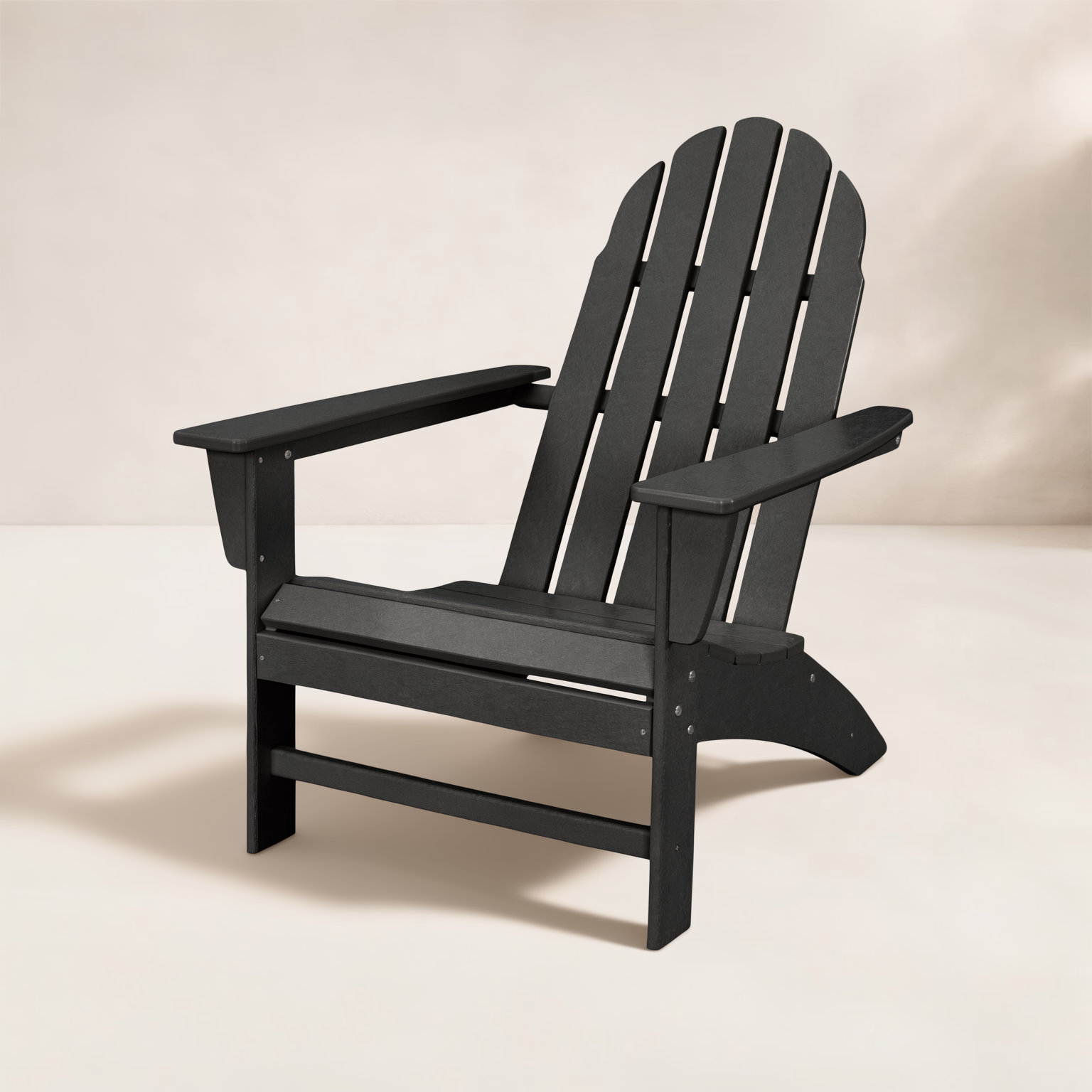 POLYWOOD® Vineyard Adirondack Chair, Black