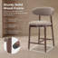 Tabouret de comptoir rembourrÃ© Vannie avec structure en bois massif-1676850962