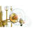 TRAITON 5-Light 36" Chandelier (Gold/Clear)