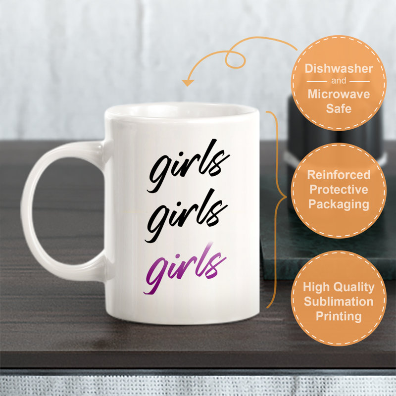 Tasse à café pour filles, 15 oz