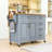 Kitchen Island Cart with Extendable Drop Leaf, Spice & Towel Racks and Adjustable Shelves-349926666