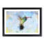 Hummingbird Paint Smudge in Abstract - Framed Print-55769154-55769155