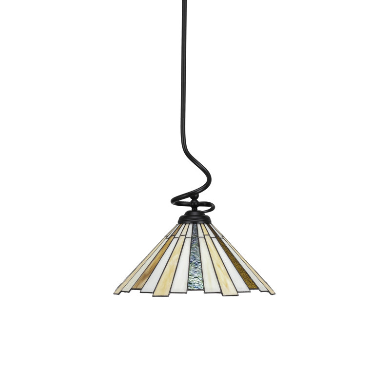 Luminaire suspendu Capri Capri, Noir mat, Bleu/gris