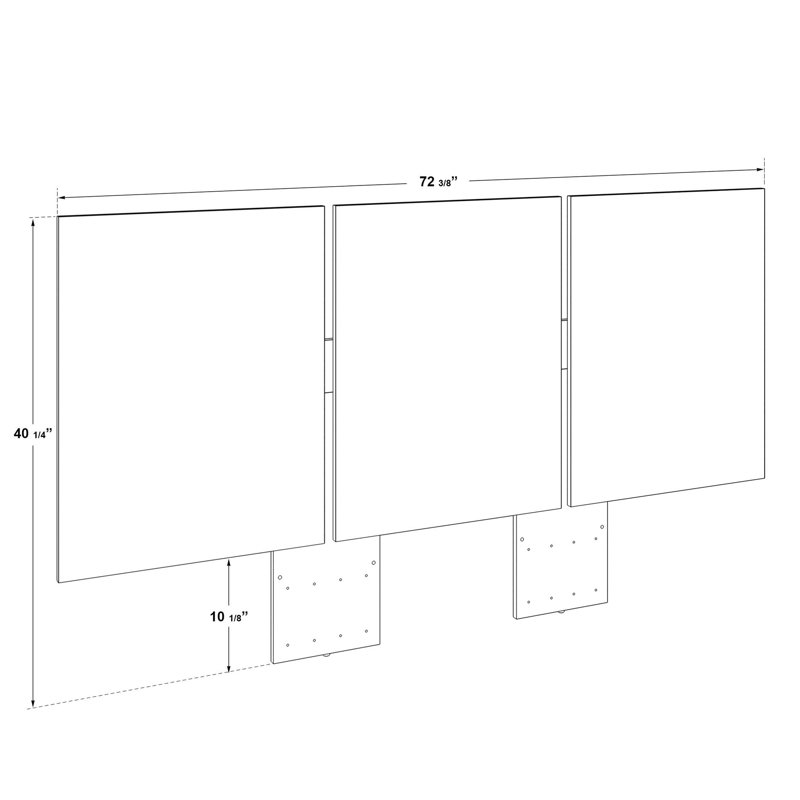  Polteno Collection Headboard - Easy Assembly, Walnut
