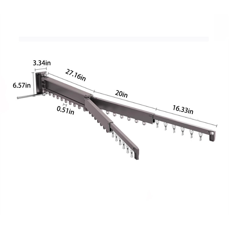 Compactexpand Foldable Clothes Rack, 6.54" H x 63.49" W x 3.34" D