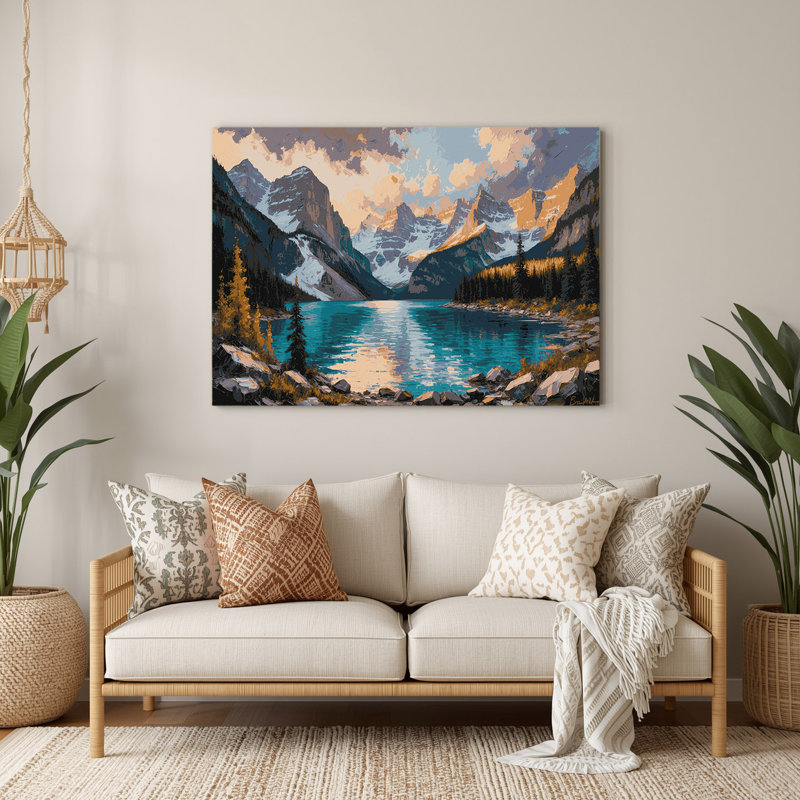 Art mural gris en villes, Banff, Alberta, H 144 po x l 216 po x P 0,05 po