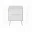 Table d'appoint avec 2 tiroirs - stratifié blanc, H 24 po-366910150