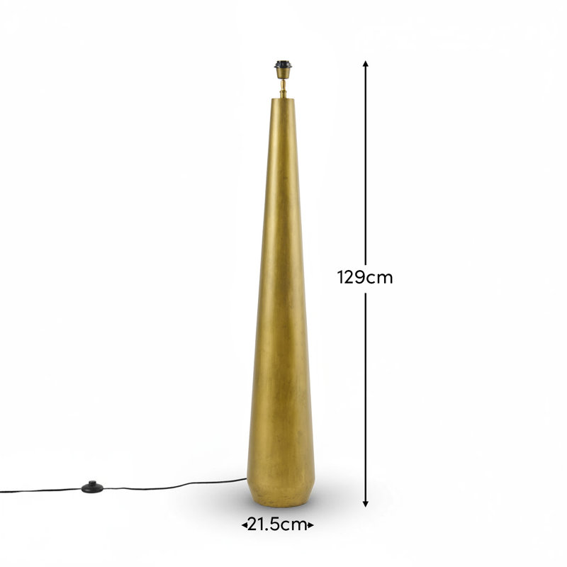 Metal Floor Lamp Base - 129cm, Gold