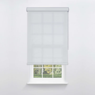 Linen Avenue Cordless 5% Solar Screen Cassette Roller Shade with Bloc Wand for Easy Adjustment– UV Protection for Home & Office– GRAY 68  W X 66 H