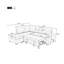 Canapé-lit modulaire, canapé-lit d'angle en forme de L avec repose-pieds et rangement avec accoudoirs cachés et charge USB pour le salon-600658461
