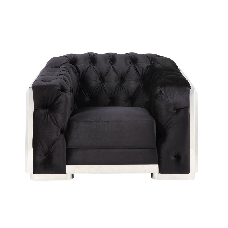 Chaise en velours et finition chromée en résine (seulement avec chaise)