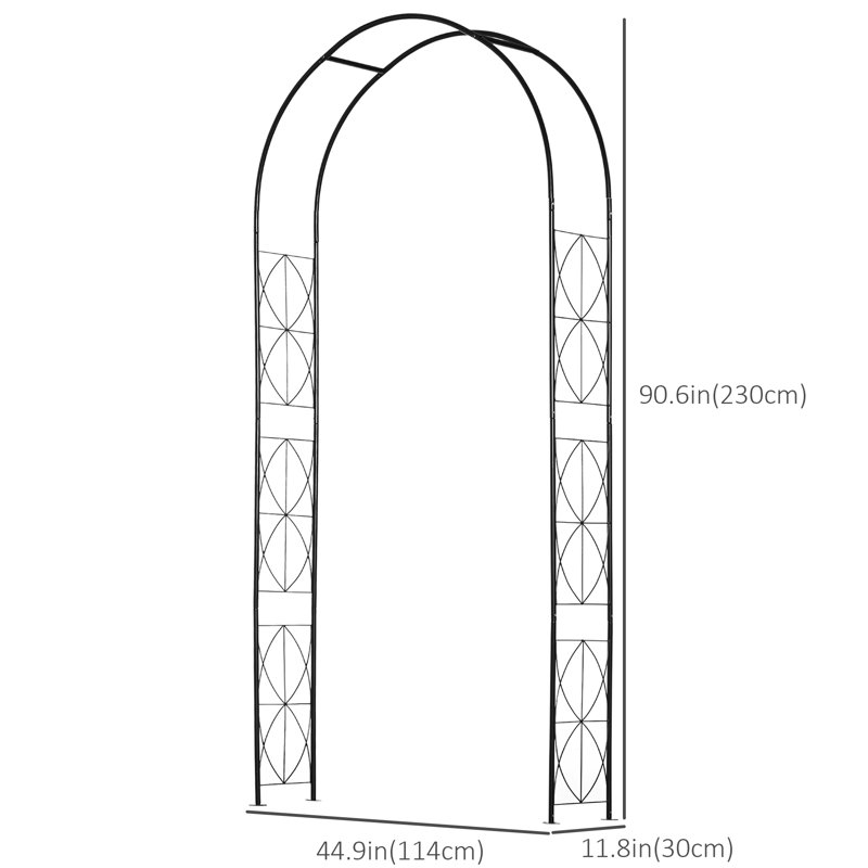 Tonnelle en métal l 44,9 po x P 11,8 po