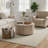 2-piece Coffee and End Table Set With Starburst Pattern
