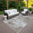 Machine Washable Indoor/Outdoor Wagenen ACN2366 Abstract Rug-792542962