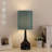 Ensemble de lampe de table bleue 17,7 "avec prise USB et prise Arduss