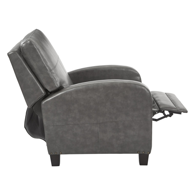 Fauteuil inclinable manuel standard en similicuir Beauman, Similicuir étain