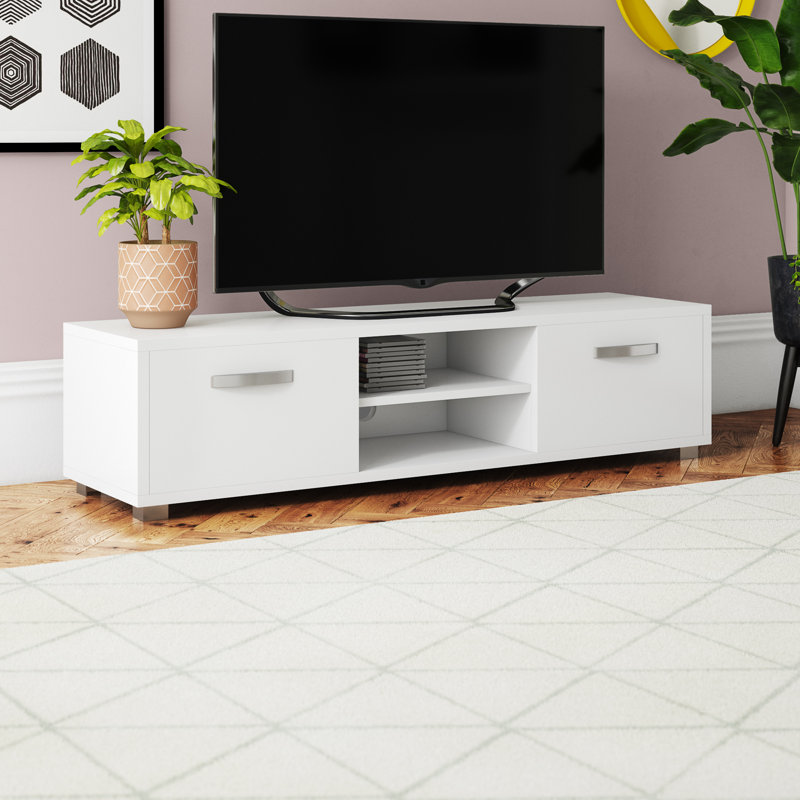 Muskoka TV Stand for TVs, White, 38 cm H x 120 cm W x 40 cm D