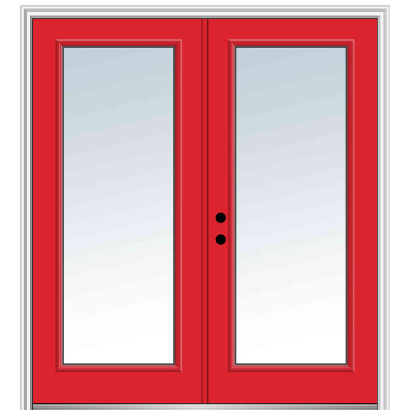 Portes d'entrée avant en fibre de verre apprêtée, Droite / vers l'intérieur, Noir, noir, noir, noir