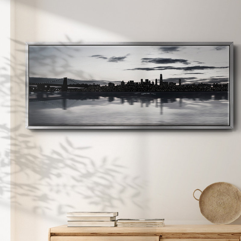 Horizon scintillant, H 12 po x l 30 po x P 1,5 po, Argent