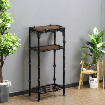 Meuble à fleurs en bambou