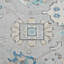 Tapis argenté et ivoire de grande qualité noué à la main Oushak