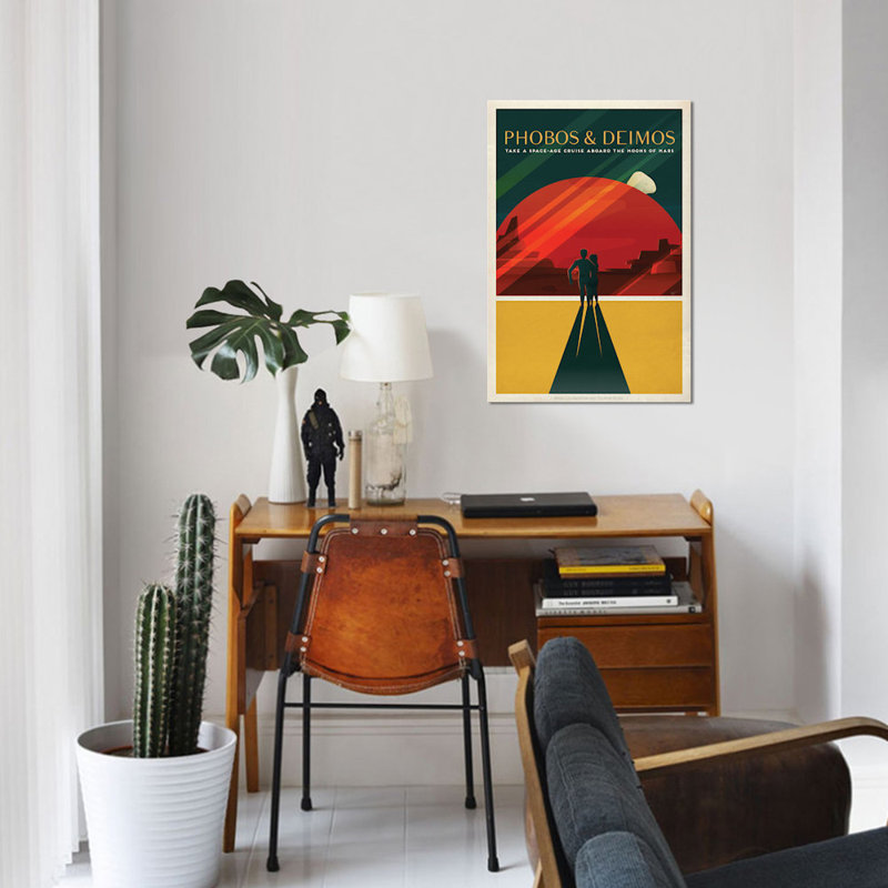 «Phobos and Deimos Space Traveller», impression sur toile, H 60 po x l 40po x P 1,5 po, Toile tendue, Pas de tapis