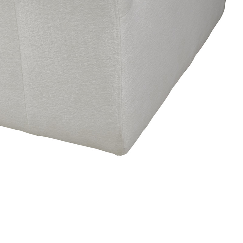 Faouzi Accent Dining Chair W/ Casters, White Polyester