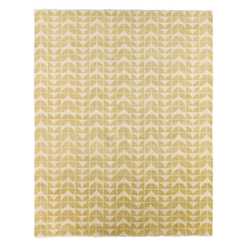 Jaipur Living Zarina CRA10 Handknotted Geometric Yellow and Beige Runner Rug (3'X10'), Rectangle 10' x 14'