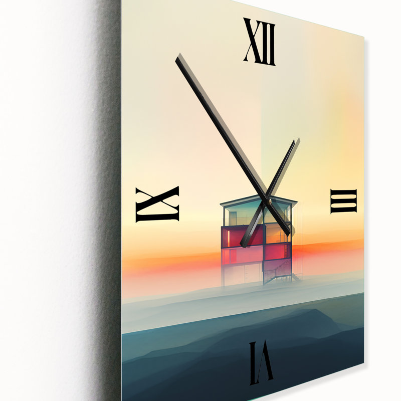 Minimal Beach House I - Horloge murale plage, Petit