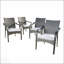 Ensemble de chaises d'extérieur empilables en rotin PE de 4, durables et peu encombrantes pour le patio et le jardin