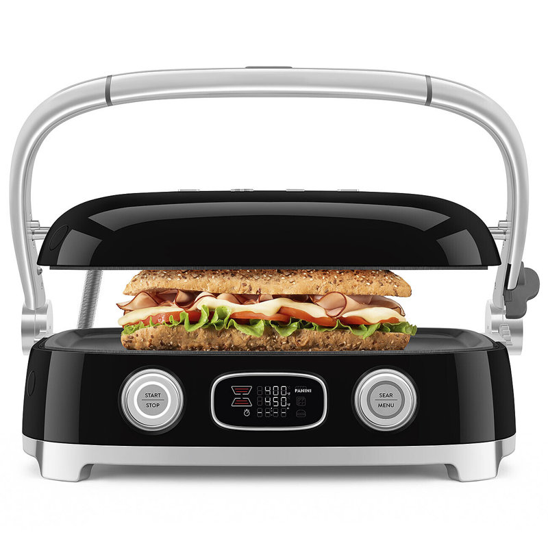 50's Retro Style Aesthetic Multi-use Grill in Black, Black