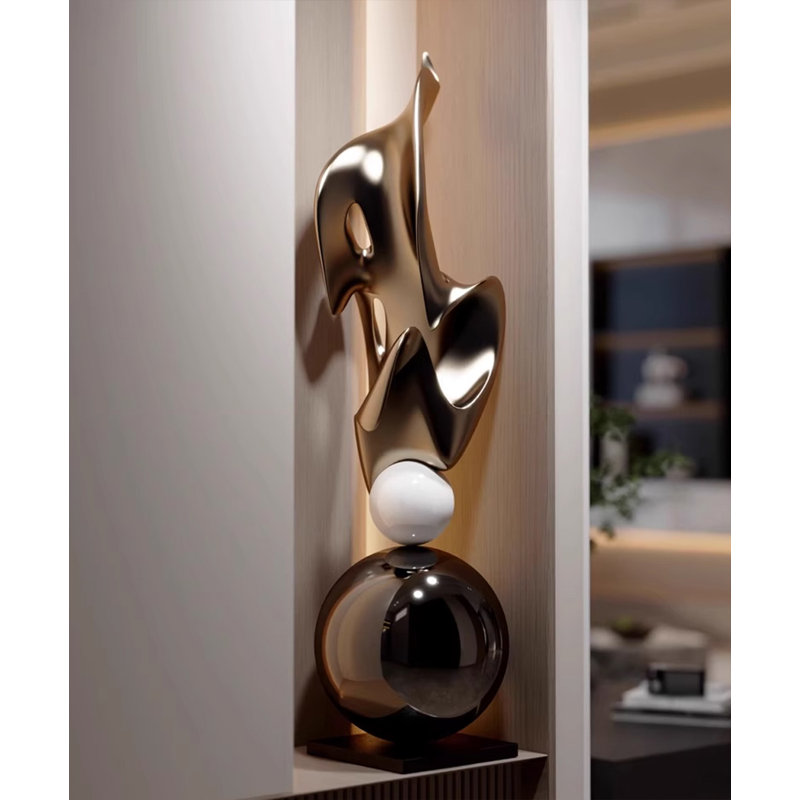 31.5" Gold Composite Decorative Objects
