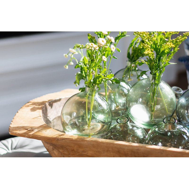 Glass Sphere Bud Vase, Clear