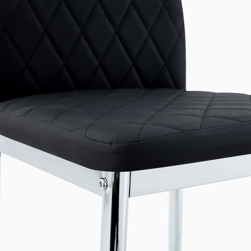Chaise de travail en similicuir, Noir
