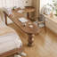 Bureau brun en bois massif en forme de L-984153709-984153699