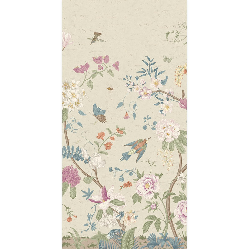 Bordure florale pelez et collez, L 96 po x l 48 po