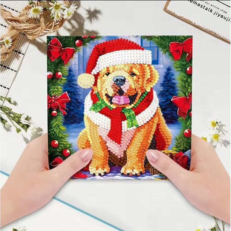 8pcs 5D DIY Diamond Painting Christmas Card Kits