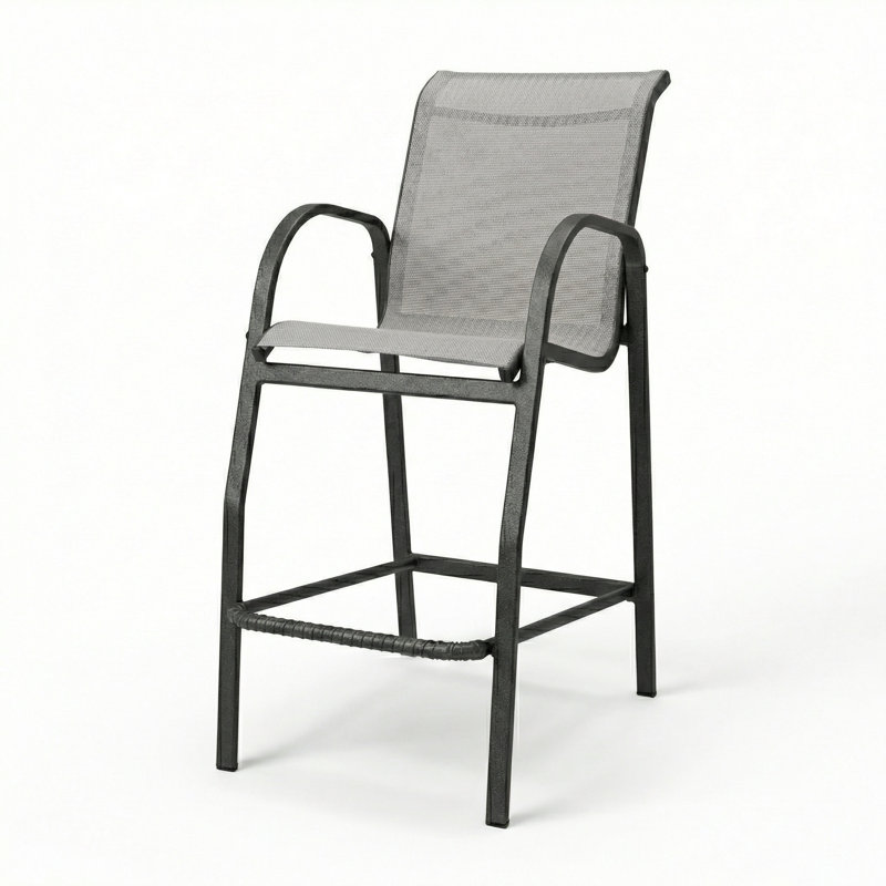 Tabouret de bar, Gris colombe / anthracite