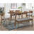 Natural Walnut Upholstered Dining Bench