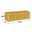 Banc rembourré en tissu capitonné, jaune moutarde-400825849