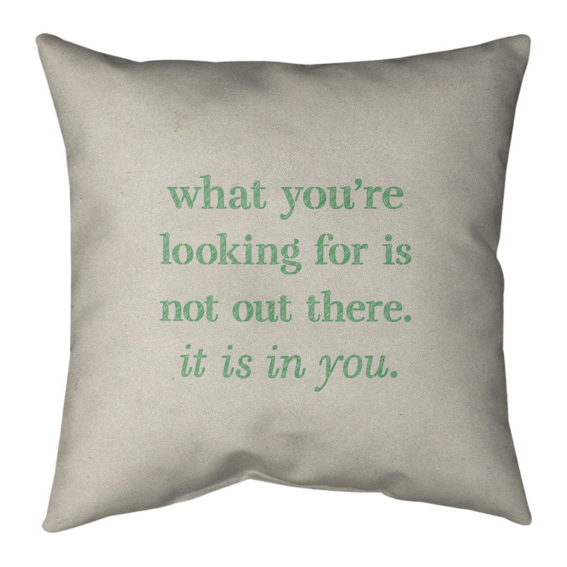 Coussin à la main, 18 po x 18 po, Gris/vert, Housse de coussin seulement - sans coussin