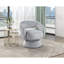 Chaise de luxe rembourrée en velours gris, structure solide, bois pivotant rotatif, espace de vie