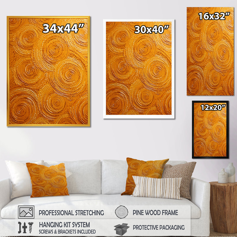 «Abstract Orange Swirl Collages VI», art mural abstrait, H 20 po x l 12 po x P 1 po, Cadre flottant noir